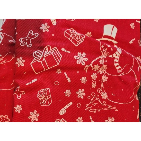 Material Fabric Red Cotton Christmas Santa Reindeer Mrs Claus Snowmen Expelling - Picture 10 of 10